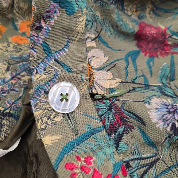 Vintage Geiger Pleated Floral Skirt Light-Weight Wool UK 42 US 12 - Picture 10 of 11